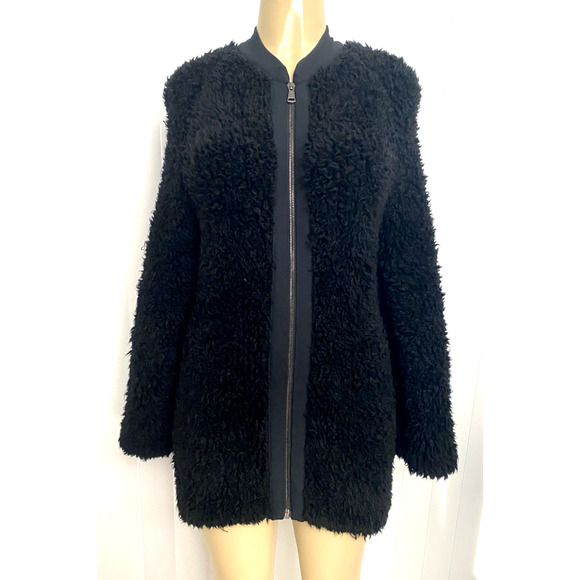 GIAMBATTISTA VALLI GIAMBA Long Sleeve Wool Cardigan Zip Jacket Sweater Black XXS - Picture 4 of 12